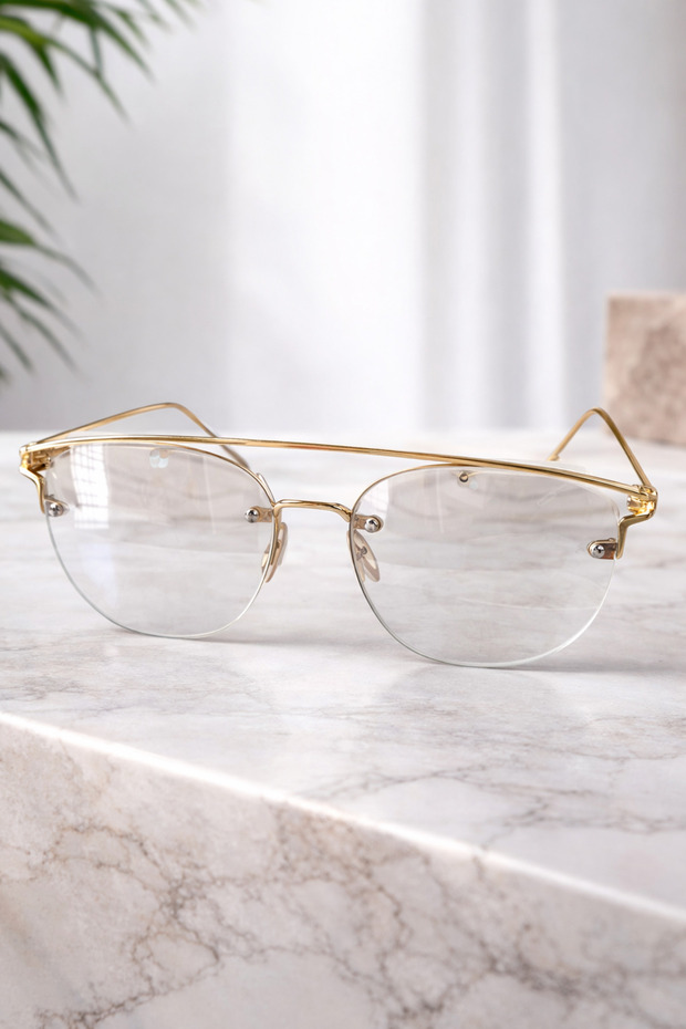 Transparent Cat Model Metal Frame Sunglasses
