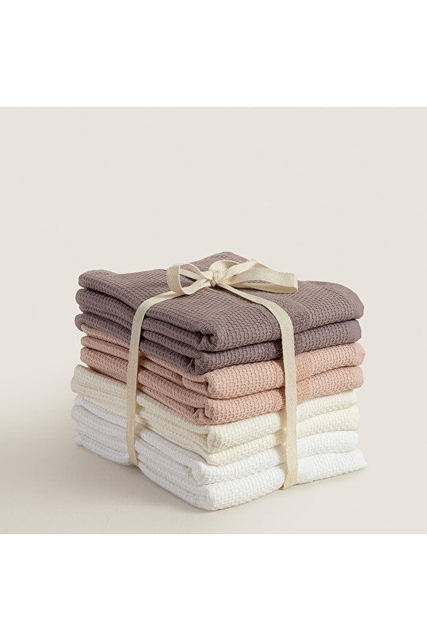 Sobeska 100% Cotton 8-Piece Face Towel Set 50X80 cm