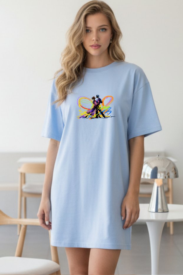 Plus Size Women Short Sleeve Crew Neck T-Shirt Dress Nightgown Comfy Cotton