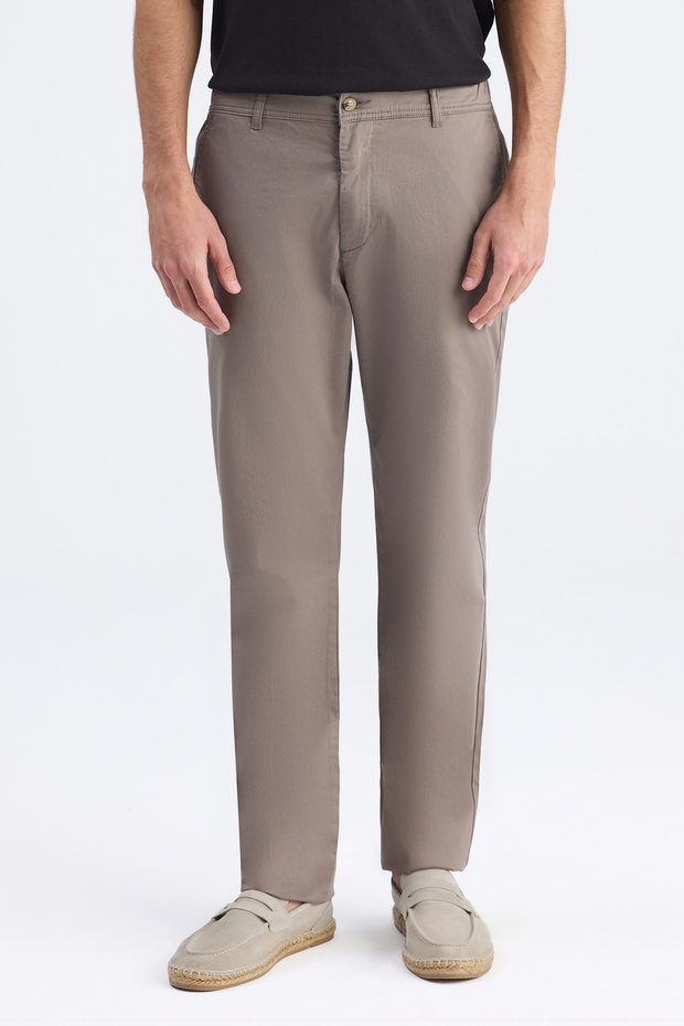 Ds Damat Relaxed Fit (Pile-Free) Mink Gabardine Chino Trousers