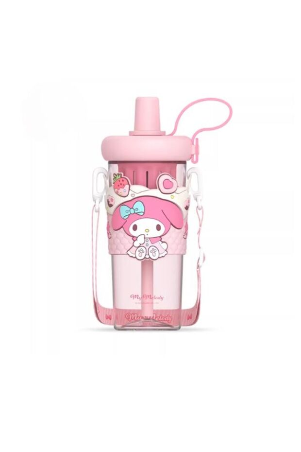 Kawaii Water Bottle with Straw – Leakproof Cute Kids Drinking Bottle
