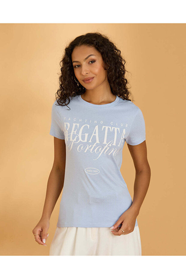 Women Blue Graphic T-Shirt