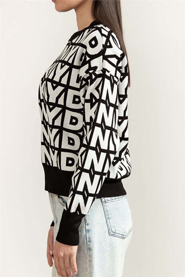 L/S Repeat Logo Pull Kadın Triko - 3