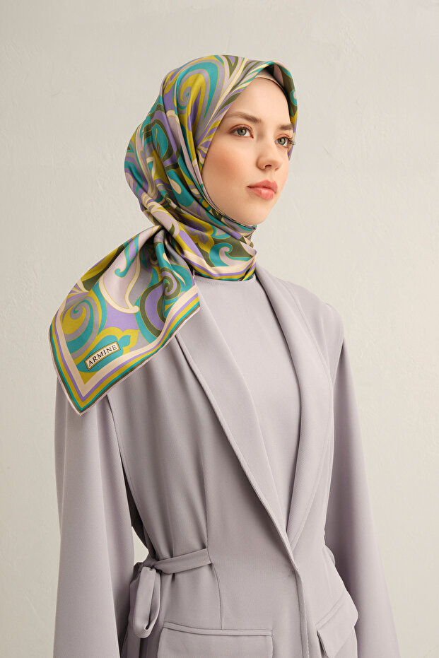 100% Sura Silk Scarf 9323D (S) (Nostalgia)-84