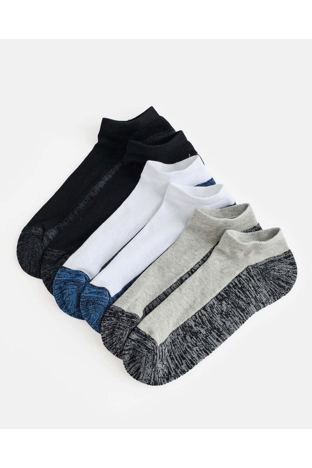 Men Assorted Jacquard Ankle Socks 3 Pair Set