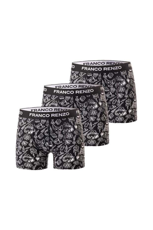 Cotton Lycra Printed Set of 3 Men's Boxers