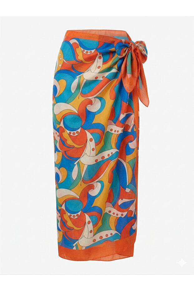 Skirt Pareo over Swimsuit