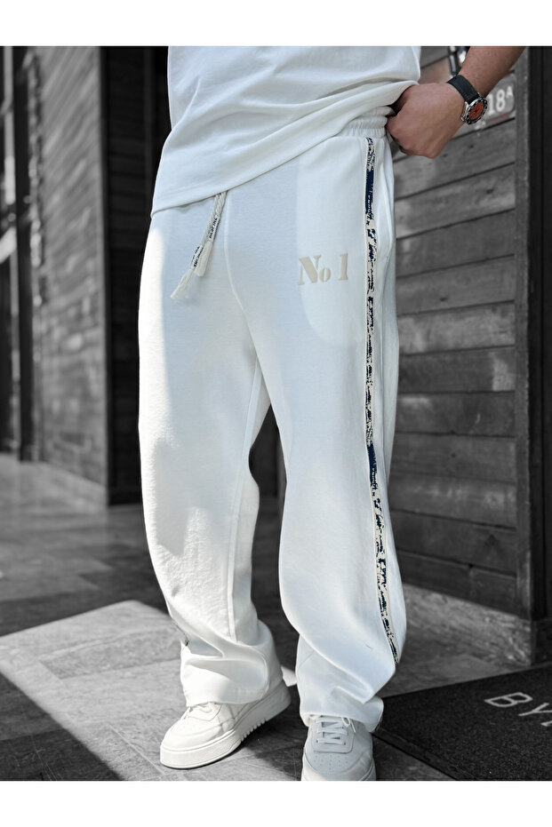 White No1 Embossed Tracksuit Res-1079
