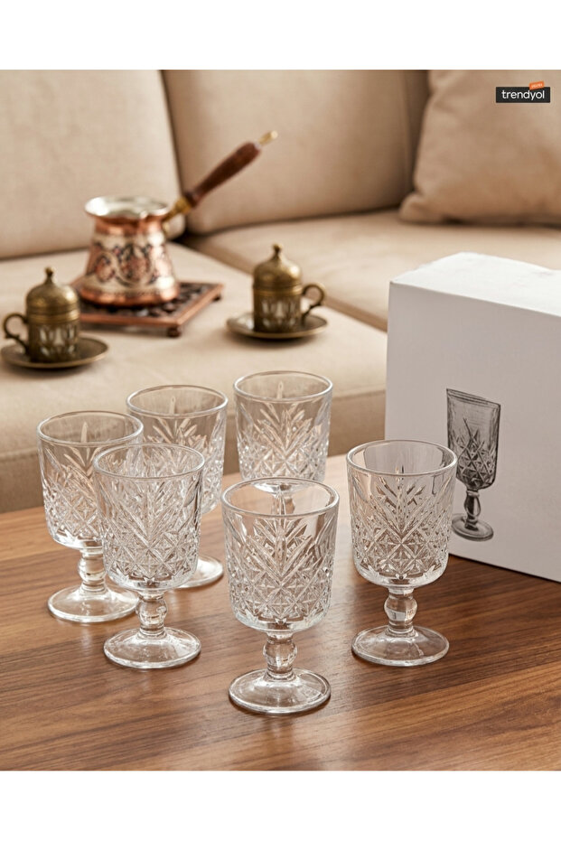 Crystal Cut 6-Piece Coffee Cup Set