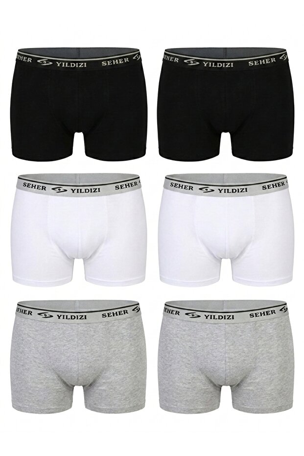 6-Pack Seher Men's Cotton Lycra Boxers Ser0060