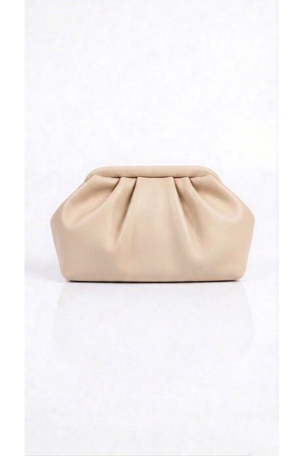 Dina Magnet Closure Women's Hand and Shoulder Bag Beige