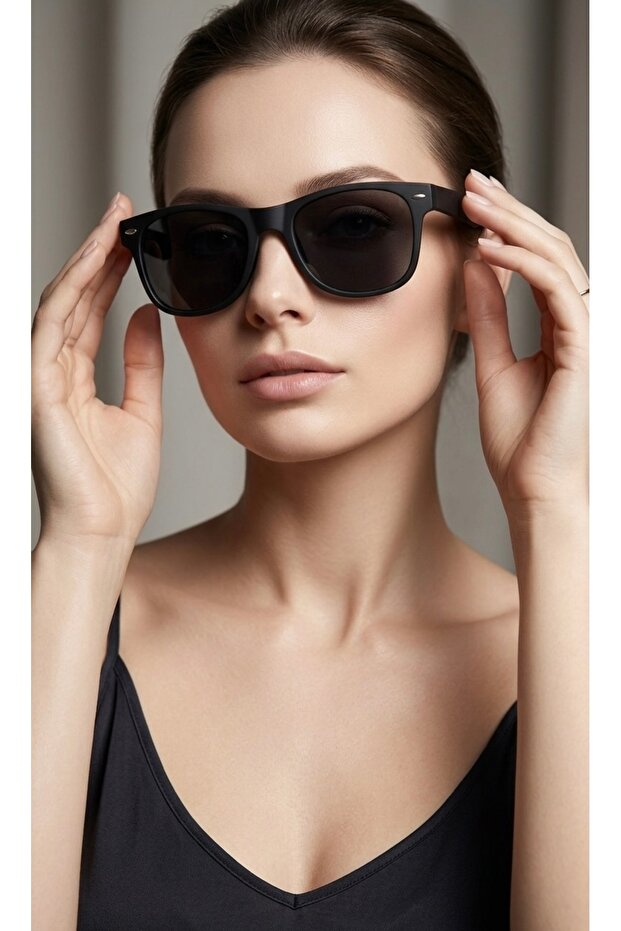 Dione Classic Black Matte Unisex Sunglasses – Uv400 Full Protection Modern Design
