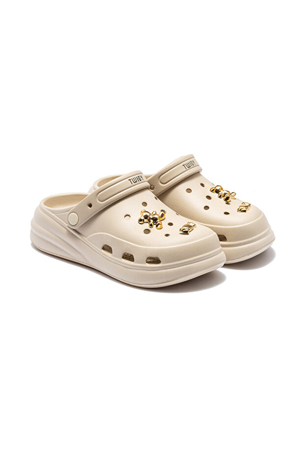 Talya Women's Sabo Slippers Dark Beige 36/40