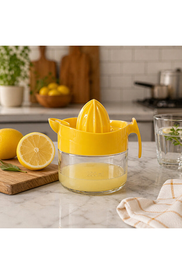 Emilahome Orange Lemon Juicer 300 ml Yellow