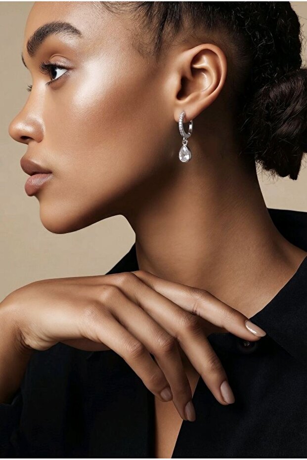 Drop-Shaped Zircon Stone Luxury Earrings