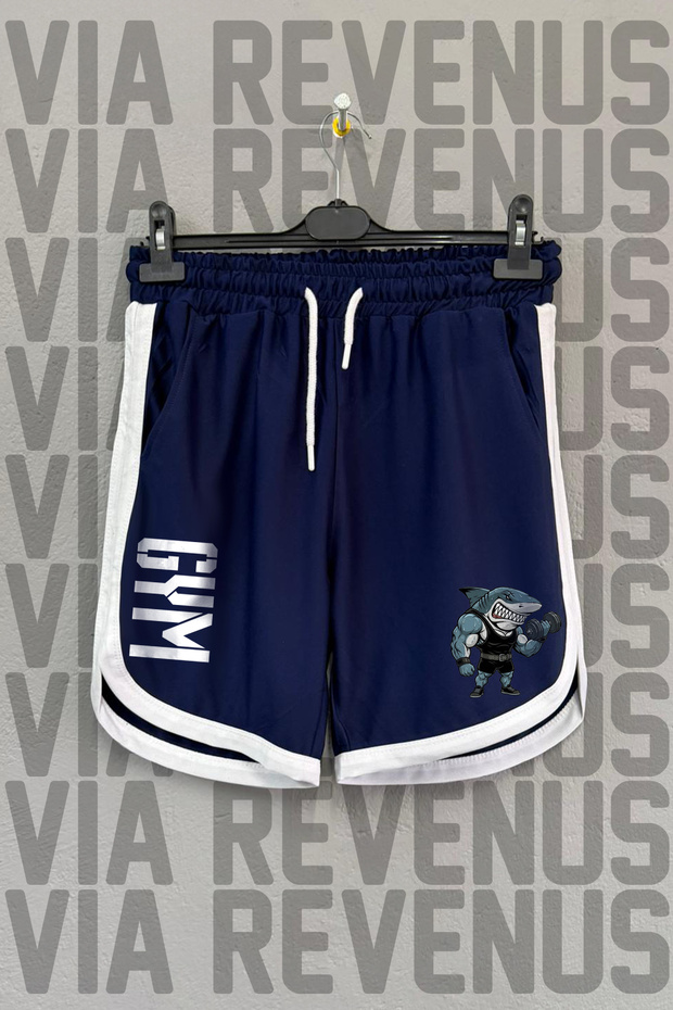 Gym Printed Unisex Retro Varsity Sports Training Shorts