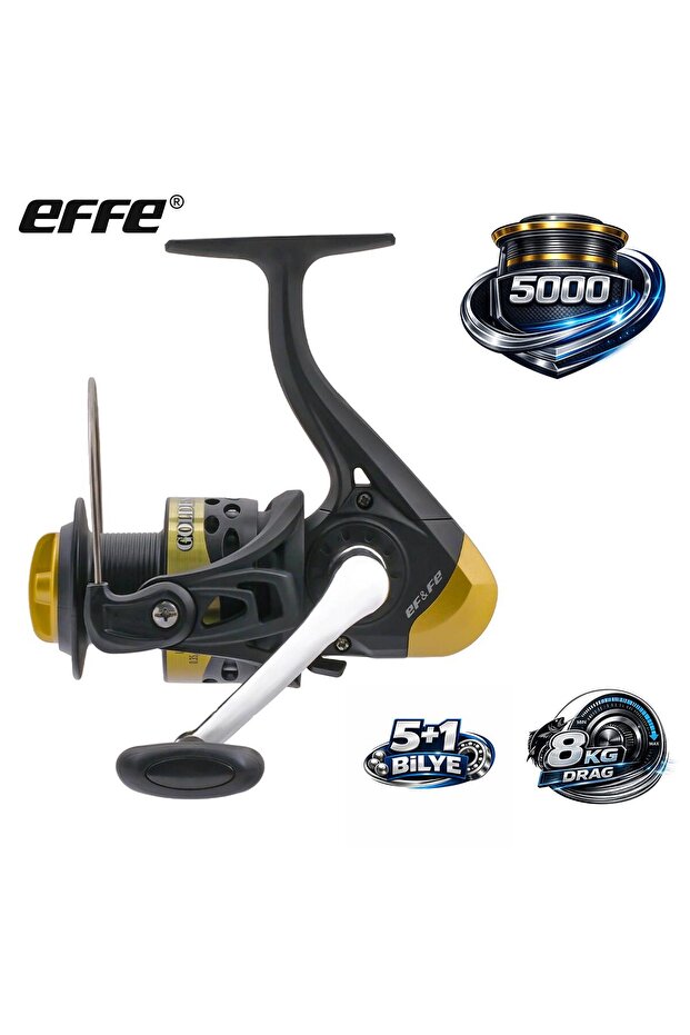 Goldenloop 5000 Fishing Reel 5+1 Ball Bearings 8kg Drag 360Gr