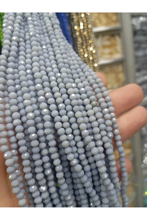 خرز زجاجي كريستالي 4 مم 10 خيوط