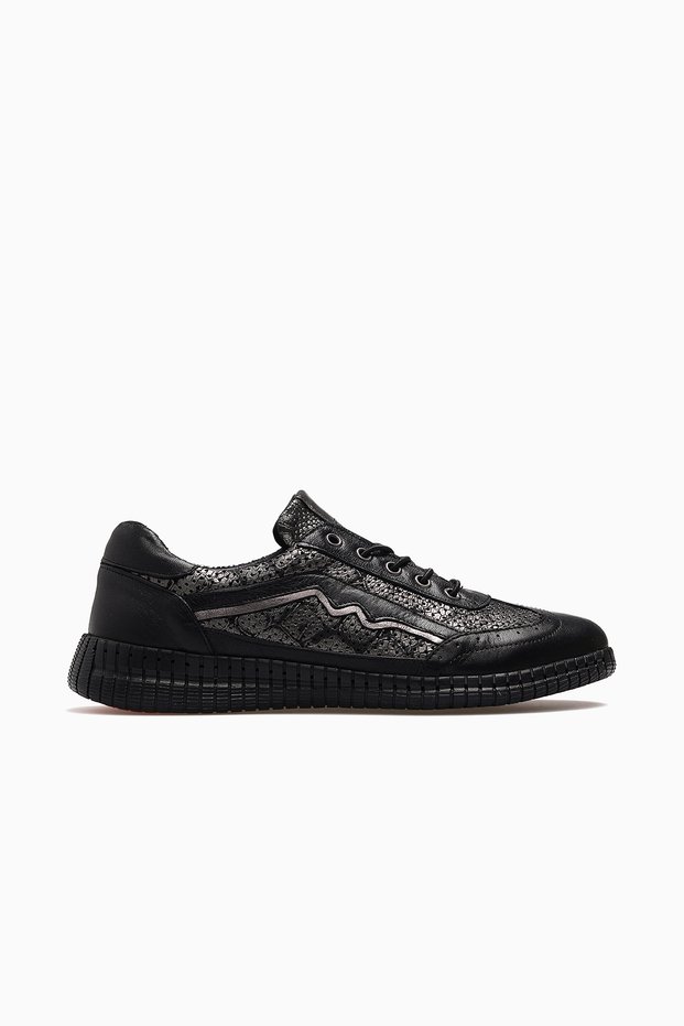 Women's Leather Casual Daily Shoes 26Y 2216116Y Black/Platinum