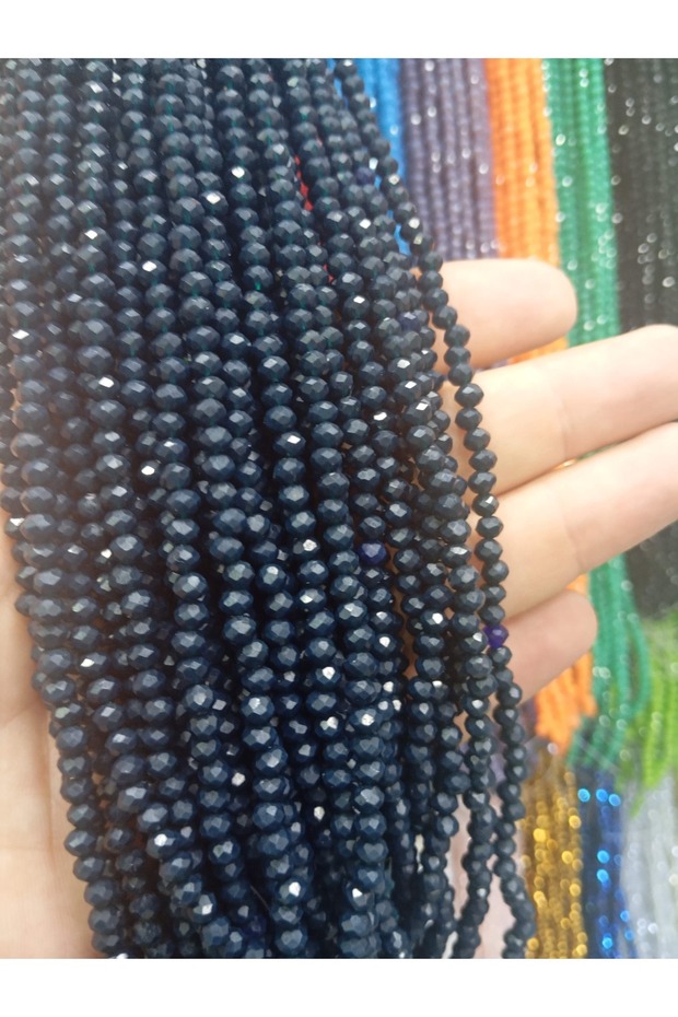 4 mm Crystal Glass Beads 10 Strands "Petrol Navy Blue Indigo-Toned Navy Blue"