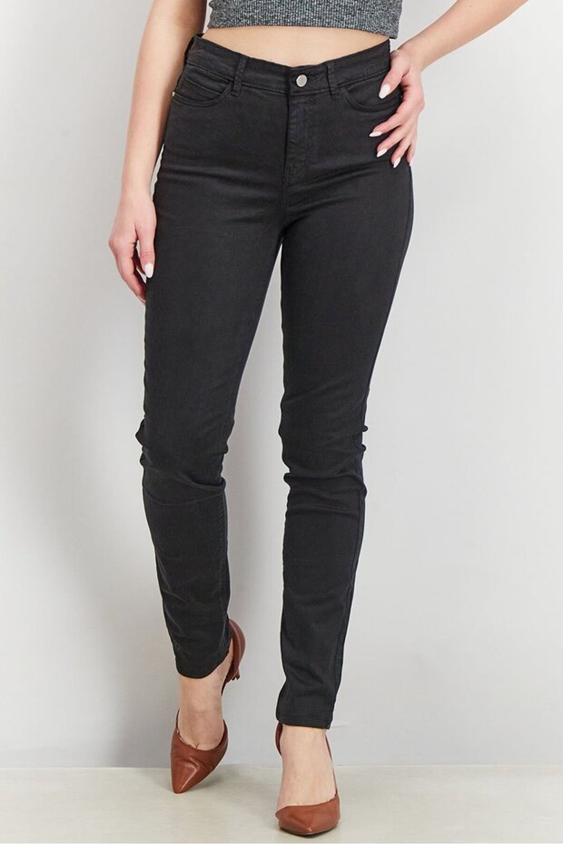 Women Skinny Fit Solid Denim Jeans, Black