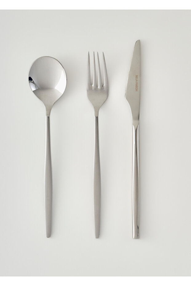Toscana 18 Piece Dessert Fork Spoon Knife Set Silver