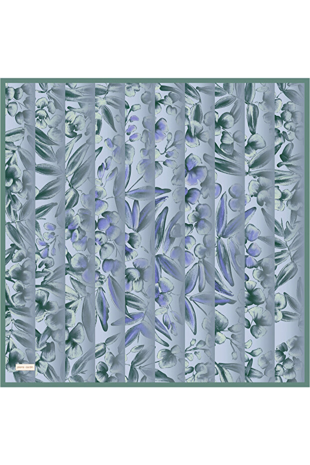 Green 90X90 Silk Crepe Satin Scarf