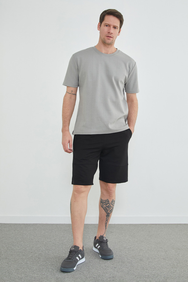 Printed Shorts with Elastic Waist and Tie