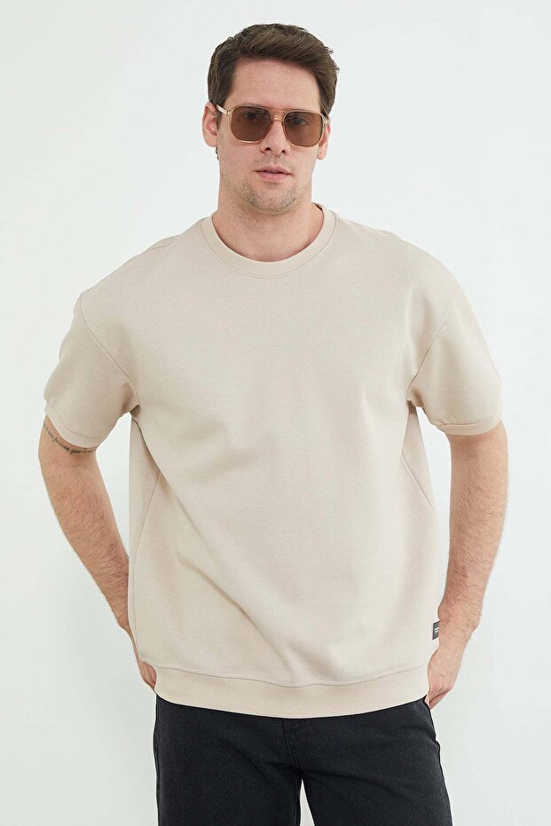 Crew Neck Embroidered Pique T-Shirt