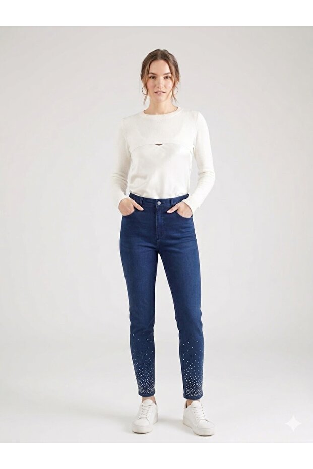 Tolga Saraçoğlu Stone Detailed Jeans 30114