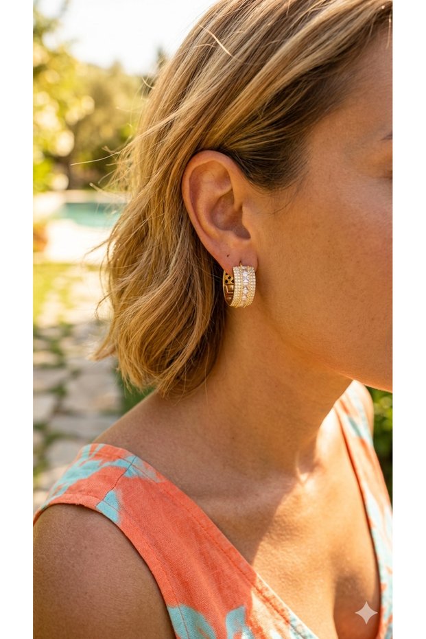 Xuping Earrings, Anti-Tarnish, Anti-Allergic, Zircon Stone Figured (2 Years Importer Guarantee)