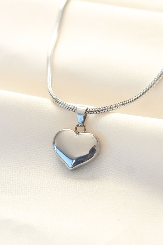 316L Steel Silver Color Heart Pendant