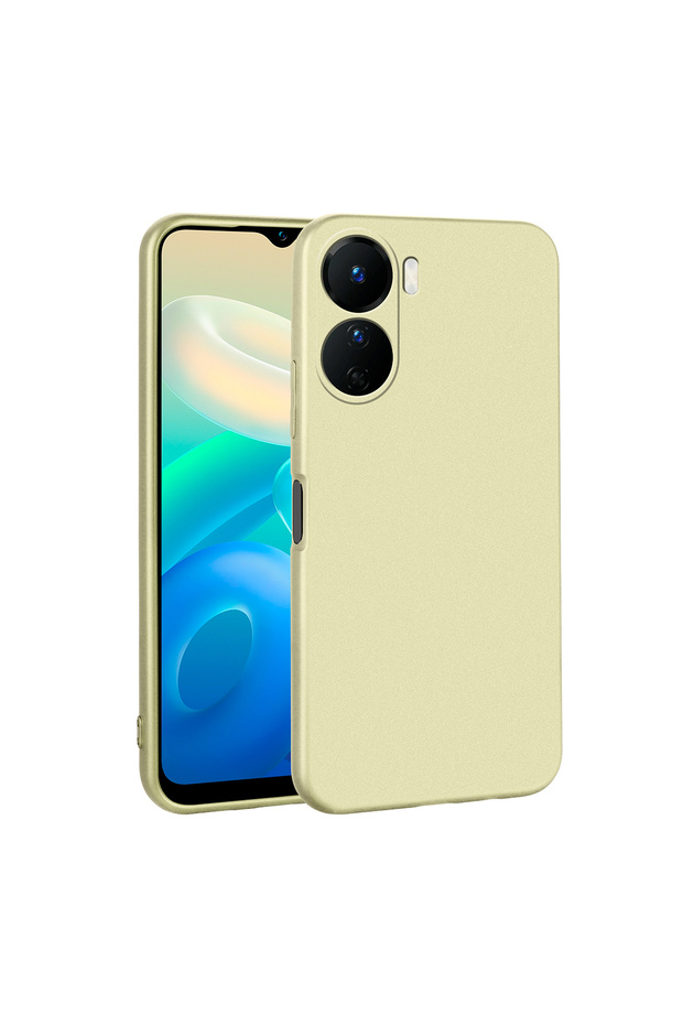 Vivo Y16 Case Brsa Premier Silicone Cover - Gold