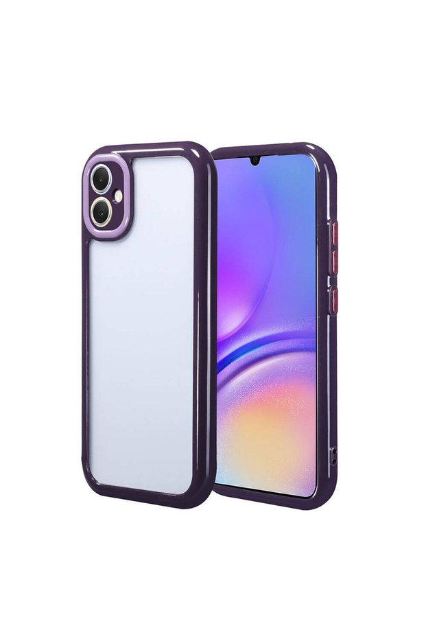 Galaxy A05 Case with Camera Protection, Colorful Edge and Frame Design, Brsa Vitamin Cover - Deep Purple