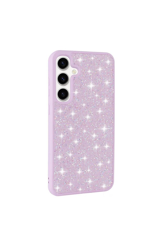 Galaxy S24 Plus Compatible Shiny Stone Design Diamond Brsa Case-Lilac