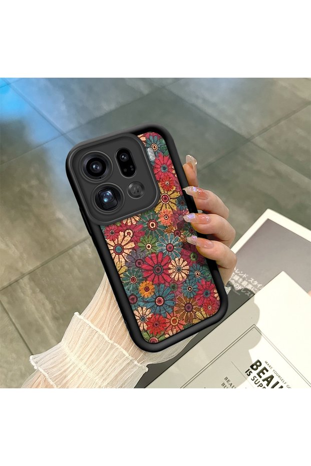 Oppo Find X9 Pro 5g Compatible Shockproof Camera Protected Black Silicone Stylish Print Case