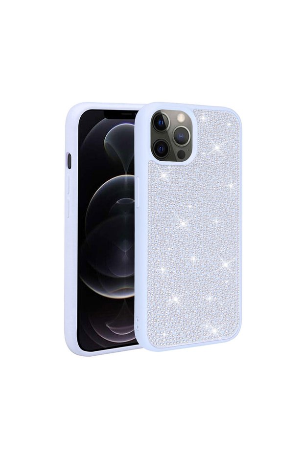 iPhone 14 Pro Max Compatible Shiny Stone Design Brsa Ston Case-Blue Light