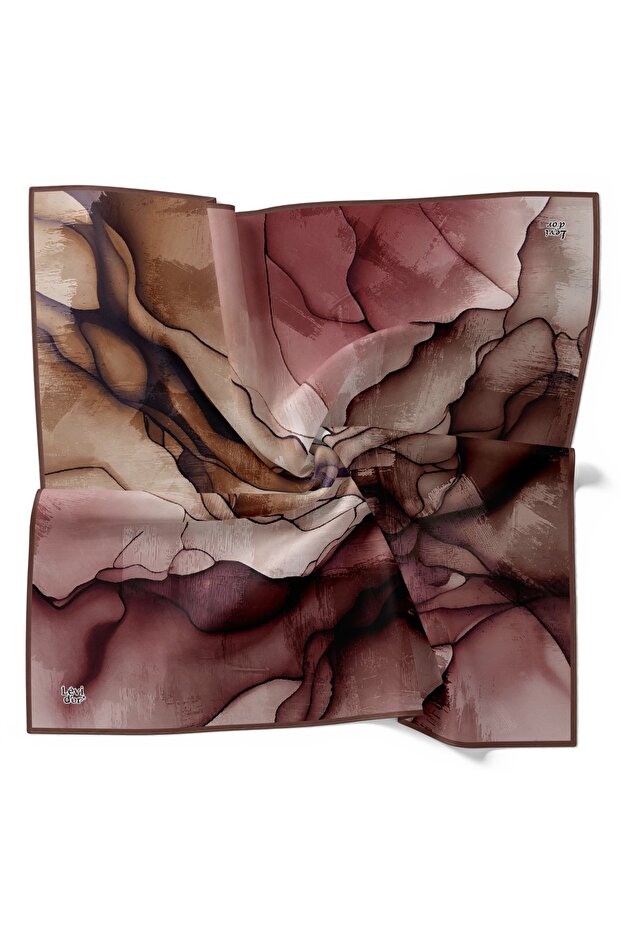Marble Gradient Pattern Sparkling Crystal Scarf