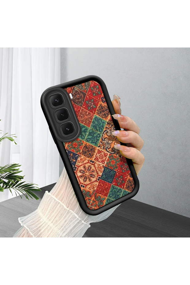 Infinix Hot 60 5g Compatible Black Silicone Case Shockproof with Camera Protection