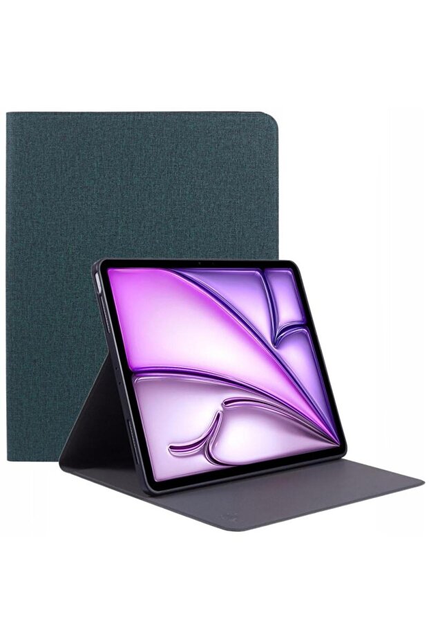 iPad Pro 12.9 (2018/2020/2021/2022) iPad Air 13 (2024/2025) Canvas Stand Tablet Protective Book Case