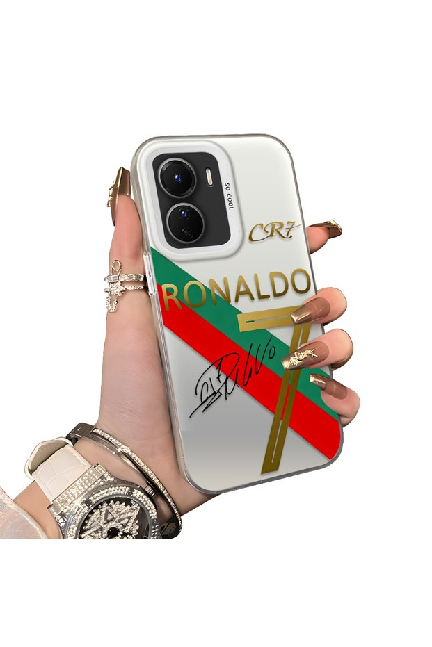 Vivo Y02S Compatible Hard Acrylic Back Silicone Edge Lens Protection Case