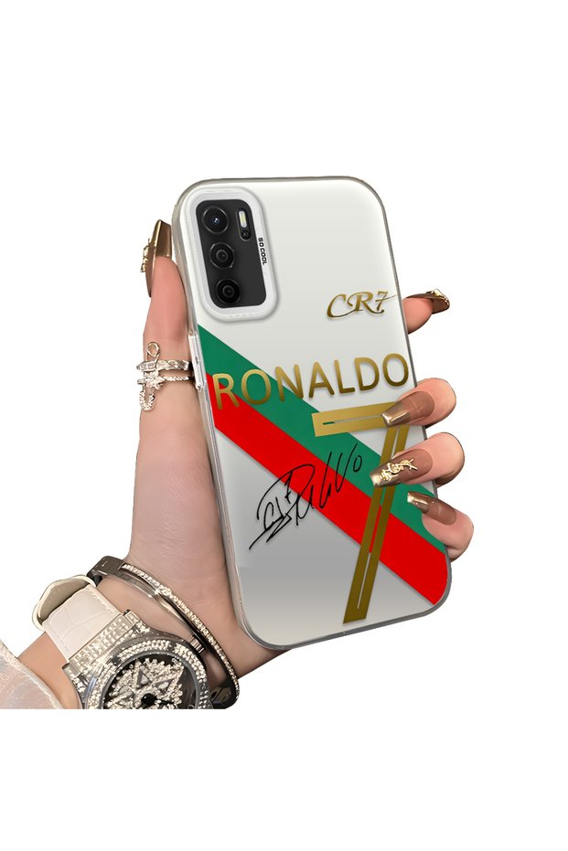 Oppo A54S Compatible Hard Acrylic Back Silicone Edge Lens Protection Case