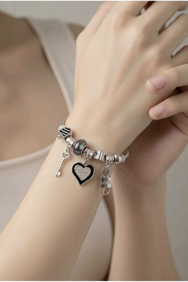 Colorful Beaded Steel Bracelet