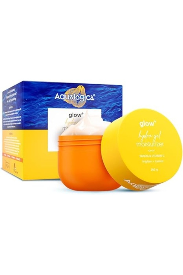 Large Glow Hydra Gel Moisturizer 200g - Vitamin C Brightening Face Cream for Radiant Skin