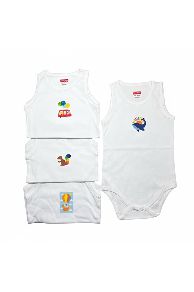 Unisex Children's Printed 4-Piece Body & Zibin Set (Different Prints and Models Can Be Sent.)