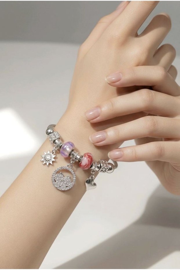 Colorful Beaded Steel Bracelet
