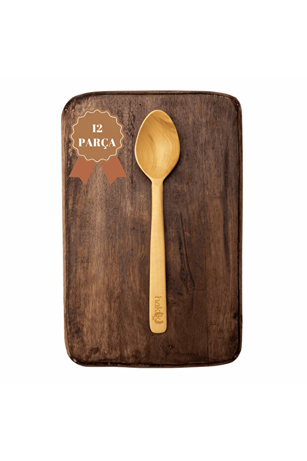 Şimşir Spoon Set 20 cm 12 Pieces | Natural Wood Handmade