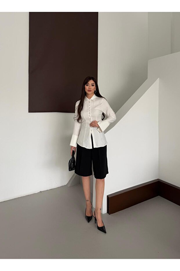 Small Button Shirt Brown - 5
