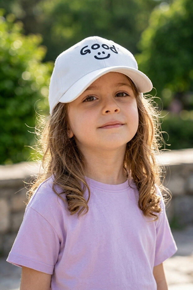 Girl's Good Embroidered Hat 4-9 Years Old Casual Cotton Baseball Cap