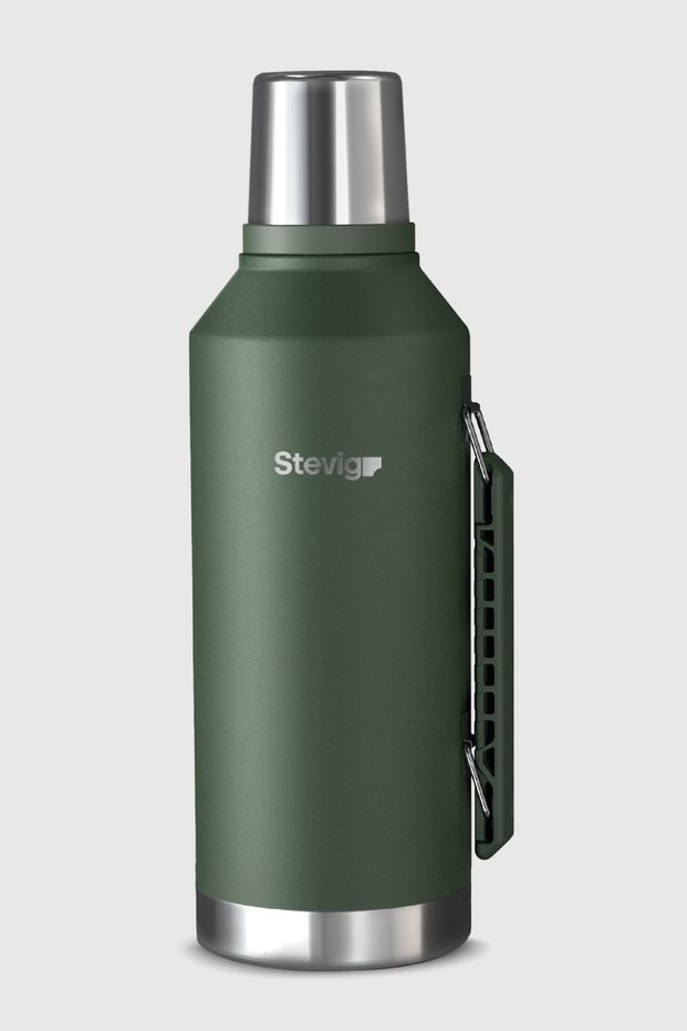 1 Camper Classic Leak-Proof Steel Thermos with Handle 2.2 Lt Green St-260